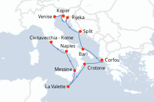 Itinéraire croisière Oceania Cruises au départ de Venise