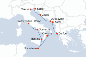 Itinéraire croisière Oceania Cruises au départ de Civitavecchia - Rome