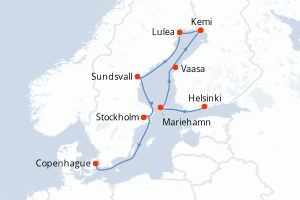 Itinéraire croisière Oceania Cruises au départ de Helsinki