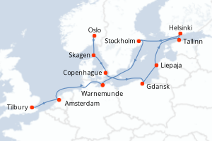 Itinéraire croisière Oceania Cruises au départ de Oslo