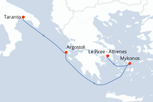 Itinéraire croisière Costa Croisières au départ de Taranto