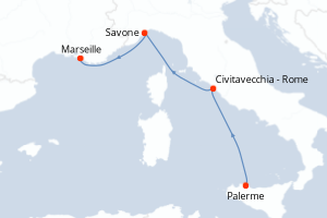 Itinéraire croisière Costa Croisières au départ de Palerme