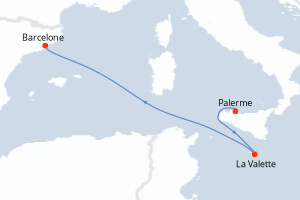 Itinéraire croisière MSC Croisières au départ de Palerme