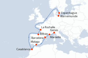 Itinéraire croisière MSC Croisières au départ de Genes