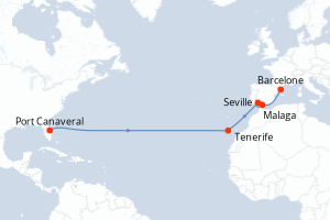 Itinéraire croisière Carnival au départ de Port Canaveral