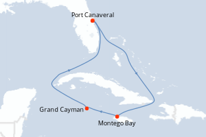 Itinéraire croisière Carnival au départ de Port Canaveral