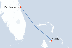 Itinéraire croisière Carnival au départ de Port Canaveral