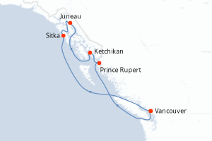 Itinéraire croisière Royal Caribbean au départ de Vancouver