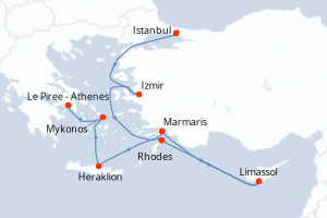 Itinéraire croisière Regent Seven Seas Cruises au départ de Istanbul