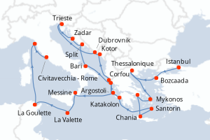 Itinéraire croisière Regent Seven Seas Cruises au départ de Istanbul