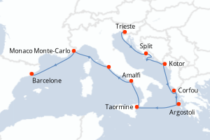 Itinéraire croisière Regent Seven Seas Cruises au départ de Trieste