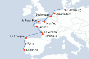 Itinéraire croisière Regent Seven Seas Cruises au départ de Hambourg