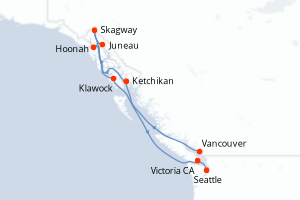 Itinéraire croisière Regent Seven Seas Cruises au départ de Vancouver