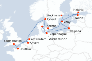 Itinéraire croisière Regent Seven Seas Cruises au départ de Southampton