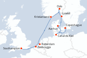 Itinéraire croisière Regent Seven Seas Cruises au départ de Southampton