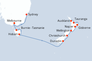 Itinéraire croisière Regent Seven Seas Cruises au départ de Sydney