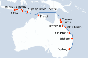 Itinéraire croisière Regent Seven Seas Cruises au départ de Sydney