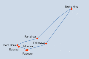 Itinéraire croisière Regent Seven Seas Cruises au départ de Papeete