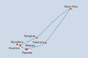 Itinéraire croisière Regent Seven Seas Cruises au départ de Papeete