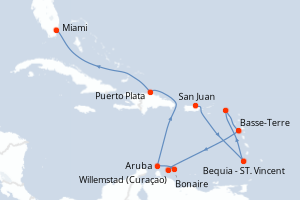 Itinéraire croisière Regent Seven Seas Cruises au départ de San Juan