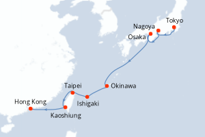 Itinéraire croisière Regent Seven Seas Cruises au départ de Tokyo