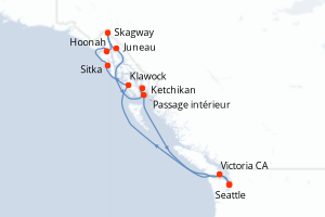 Itinéraire croisière Regent Seven Seas Cruises au départ de Seattle