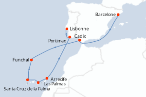 Itinéraire croisière Regent Seven Seas Cruises au départ de Barcelone