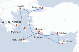 Itinéraire croisière Regent Seven Seas Cruises au départ de Le Piree - Athenes