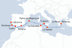 Itinéraire croisière Regent Seven Seas Cruises au départ de Le Piree - Athenes