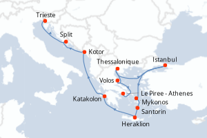 Itinéraire croisière Regent Seven Seas Cruises au départ de Le Piree - Athenes