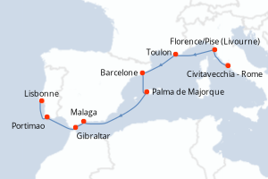 Itinéraire croisière Regent Seven Seas Cruises au départ de Civitavecchia - Rome