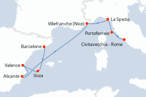 Itinéraire croisière Regent Seven Seas Cruises au départ de Civitavecchia - Rome