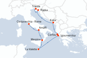 Itinéraire croisière Regent Seven Seas Cruises au départ de Civitavecchia - Rome