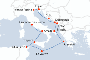 Itinéraire croisière Regent Seven Seas Cruises au départ de Civitavecchia - Rome