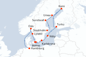 Itinéraire croisière Regent Seven Seas Cruises au départ de Stockholm