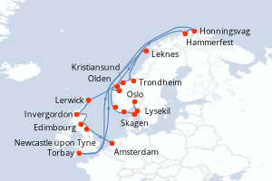 Itinéraire croisière Regent Seven Seas Cruises au départ de Oslo