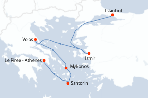 Itinéraire croisière Costa Croisières au départ de Istanbul