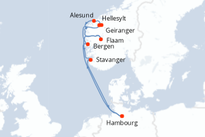 Itinéraire croisière Costa Croisières au départ de Hambourg