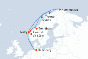 Itinéraire croisière Costa Croisières au départ de Hambourg