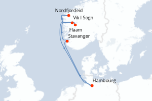 Itinéraire croisière Costa Croisières au départ de Hambourg