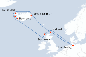 Itinéraire croisière Costa Croisières au départ de Hambourg