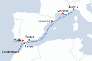 Itinéraire croisière Costa Croisières au départ de Marseille