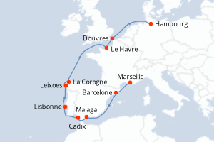 Itinéraire croisière Costa Croisières au départ de Marseille