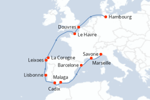 Itinéraire croisière Costa Croisières au départ de Savone