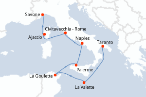 Itinéraire croisière Costa Croisières au départ de Taranto