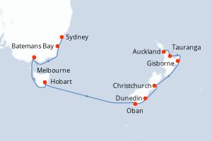 Itinéraire croisière Seabourn Cruise Line au départ de Sydney