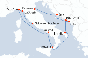 Itinéraire croisière Celebrity Cruises au départ de Civitavecchia - Rome