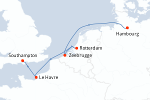 Itinéraire croisière MSC Croisières au départ de Hambourg