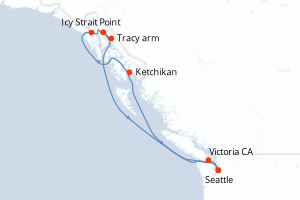 Itinéraire croisière MSC Croisières au départ de Seattle