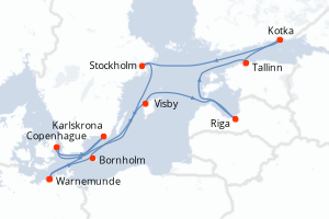 Itinéraire croisière MSC Croisières au départ de Warnemunde